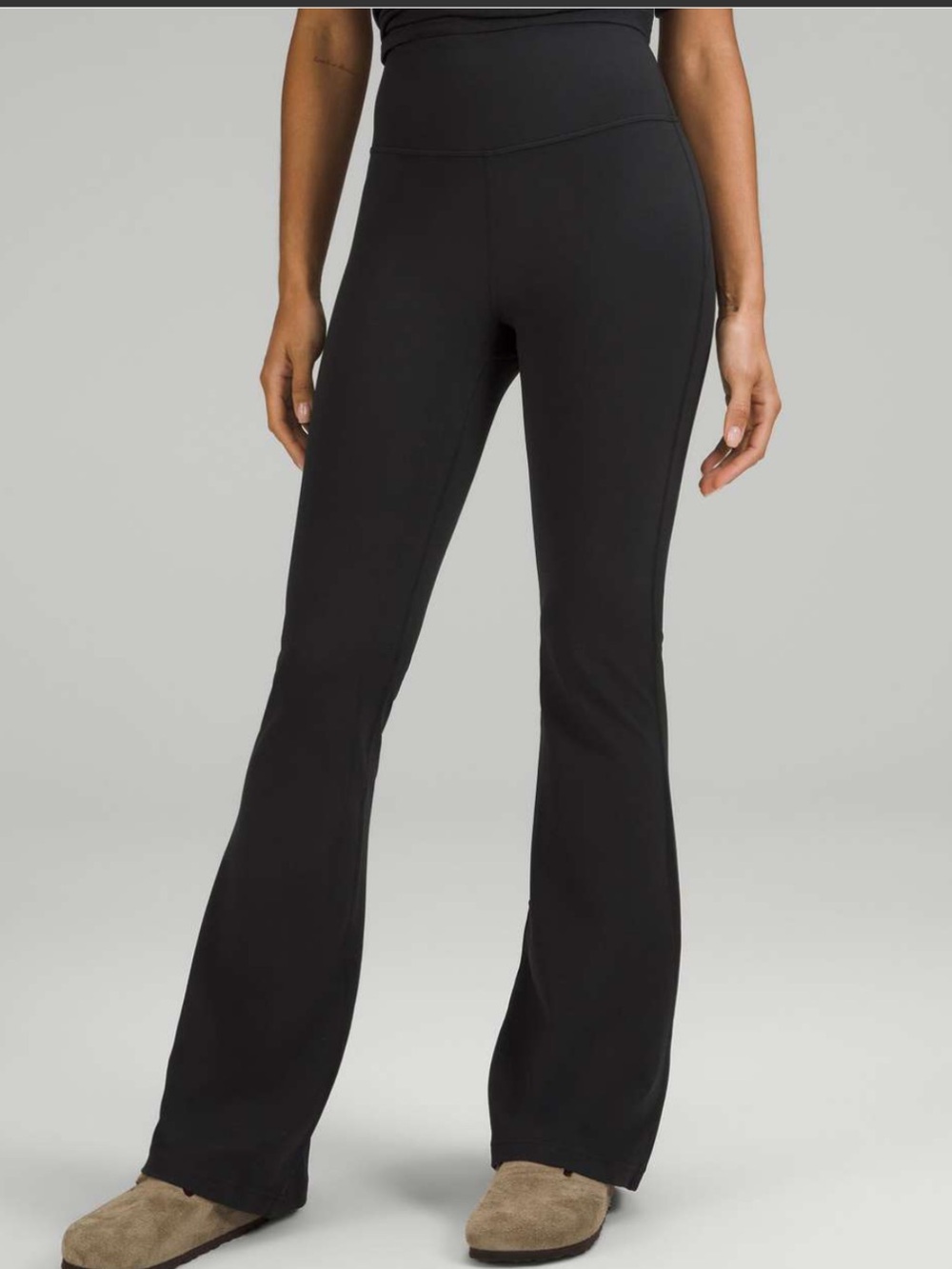 Lululemon Groove Nulu Super High Rise Flared Black Yoga Pants Women's Sz 14*D30 - Picture 2 of 5